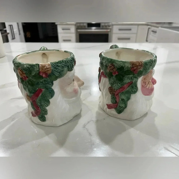 Vintage Nantucket Santa Claus Christmas Mugs – Hand Painted – Set of 2 - Picture 7 of 16